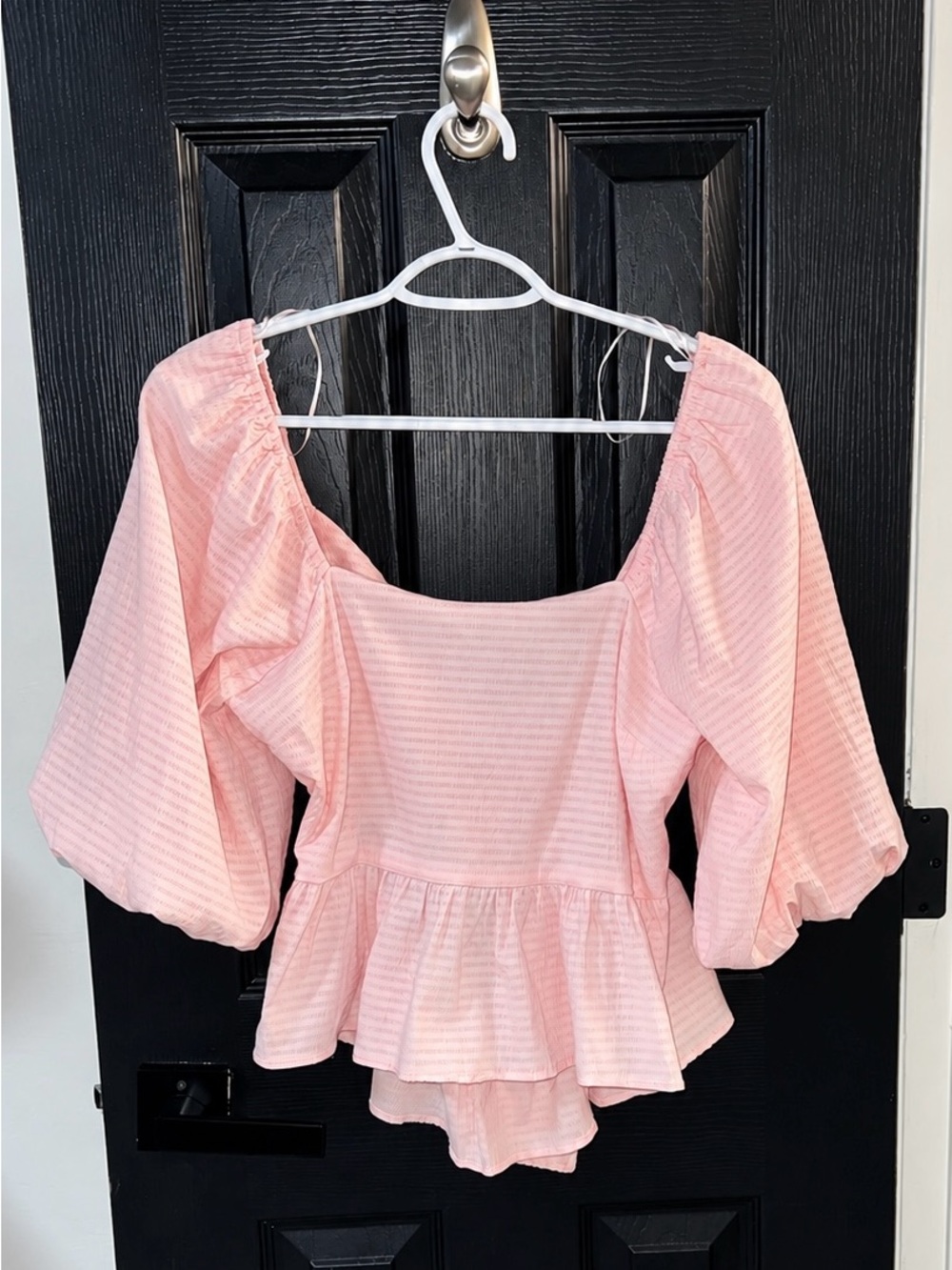 Mi Ami/Francesca’s pink peplum top Size L